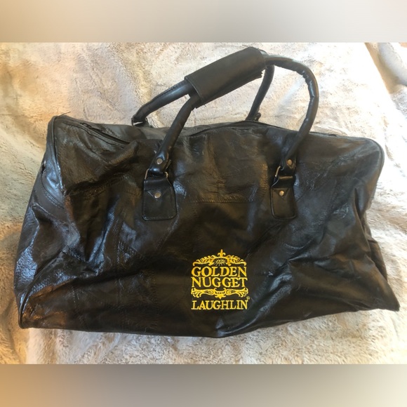 Leather Golden Nugget Laughton duffel bag 12 x 18